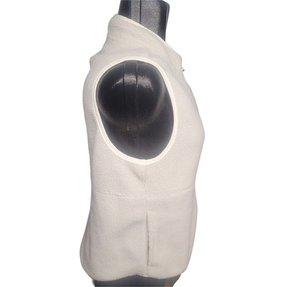 Kyodan White Colored Fleece Zip-Up Vest M - Picture 3 of 6